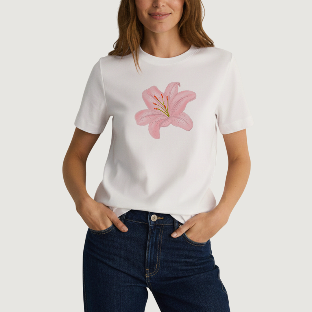 Camiseta Lirio Rosado 1
