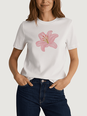 Camiseta Lirio Rosado
