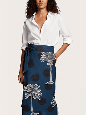 Falda Pareo Palmas y Puntos