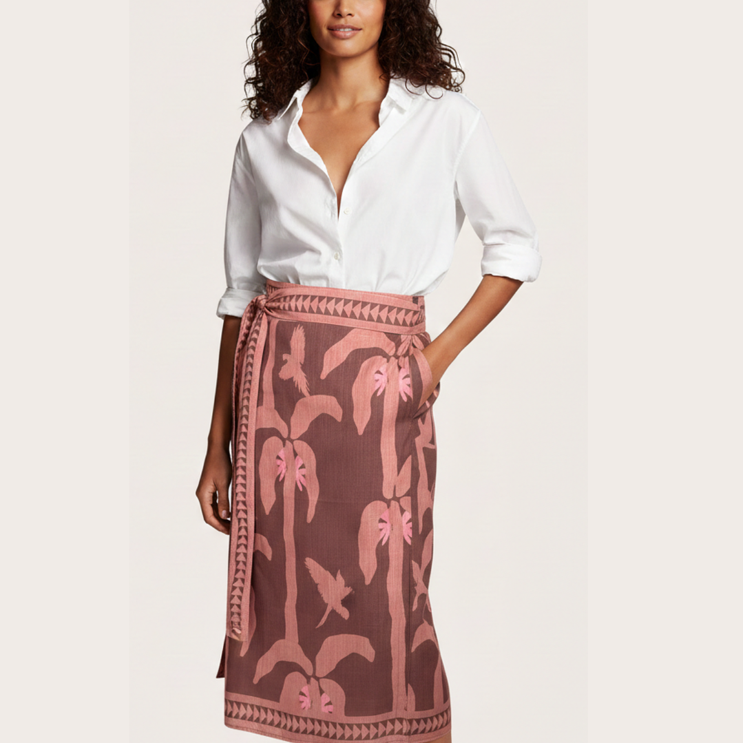 Falda Pareo Palmas y Guacamayos 2