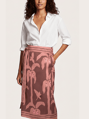 Falda Pareo Palmas y Guacamayos