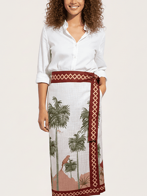 Falda Pareo Palmas y Micos