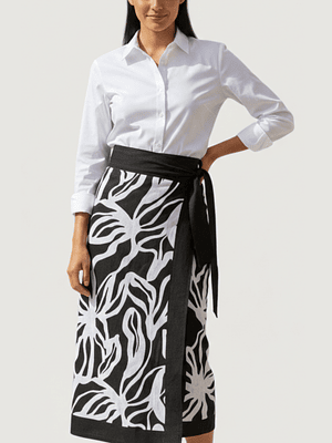 Falda Pareo Flor Abstracta