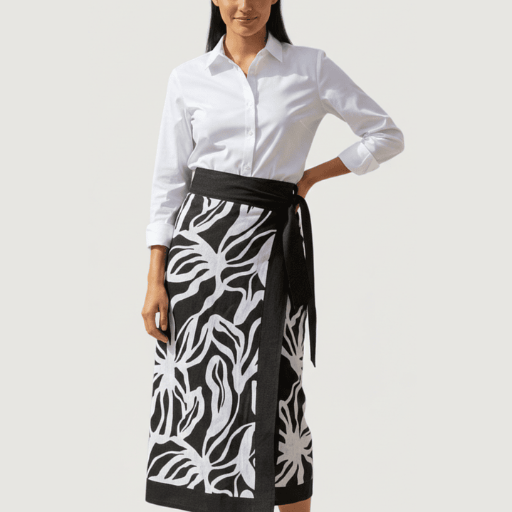 Falda Pareo Flor Abstracta 2