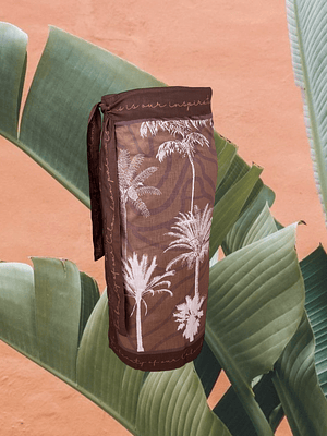 Falda Pareo Hojas Palmas Colombia Cafe