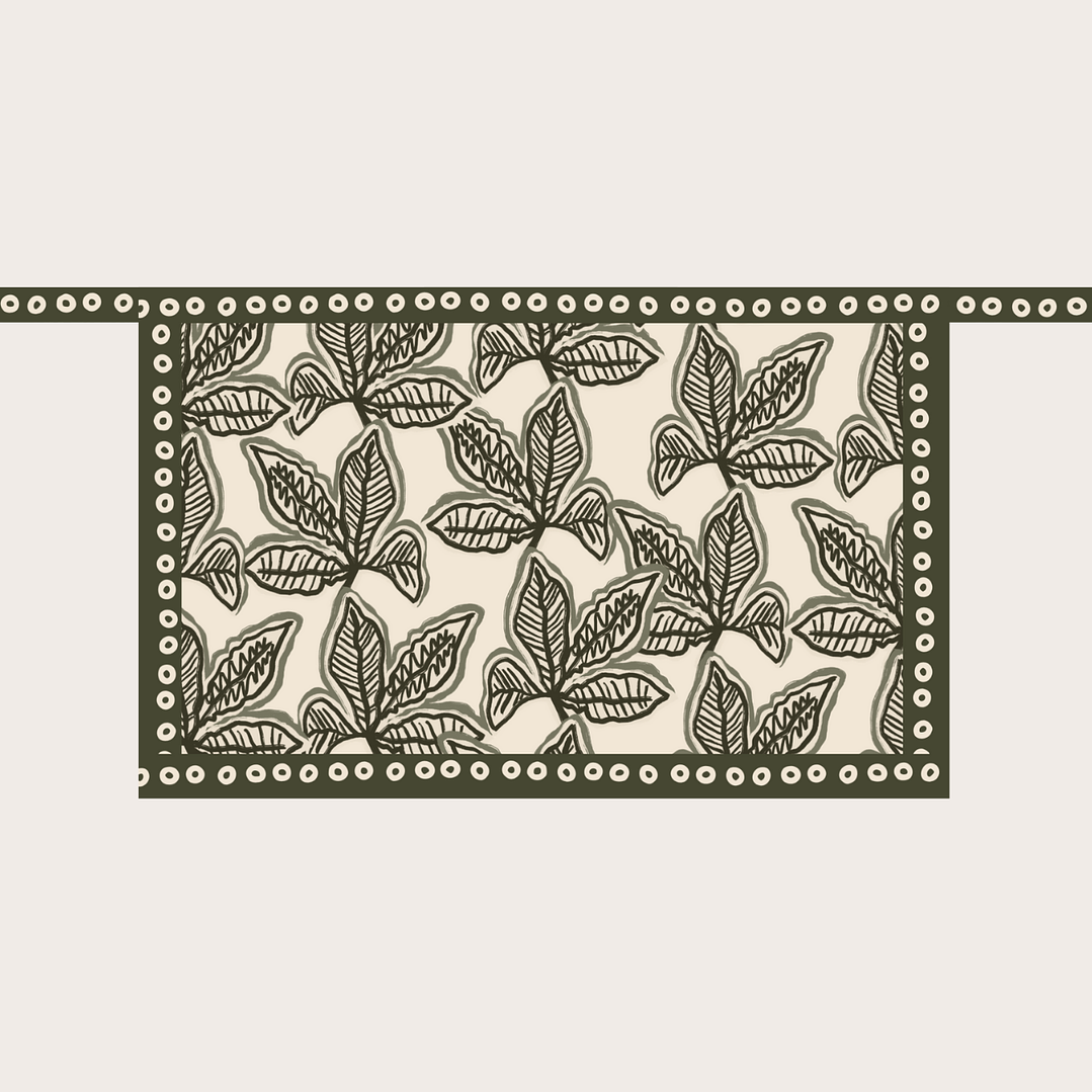 Falda Pareo Hojas Verdes 3