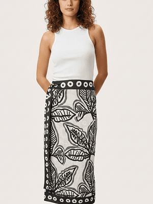 Falda Pareo Hojas Verdes