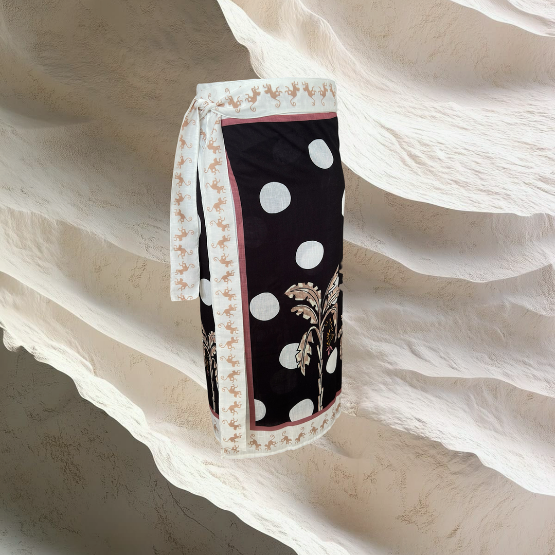 Falda Pareo Micos y Palmas 1