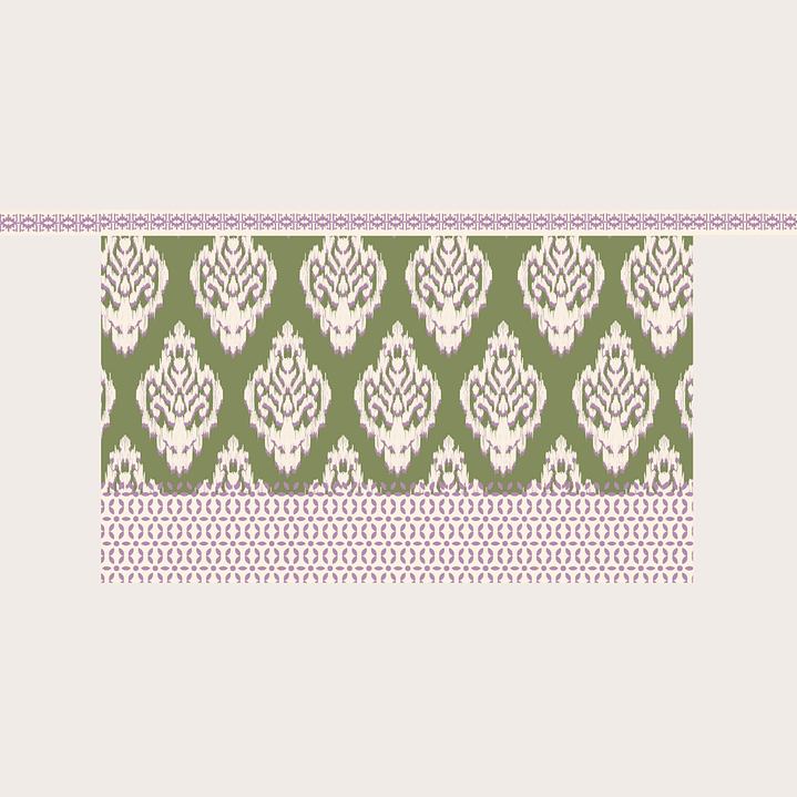 Falda Pareo Ikat Verde Lila 3