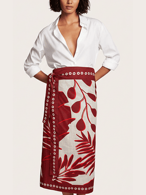 Falda Pareo Selva Roja