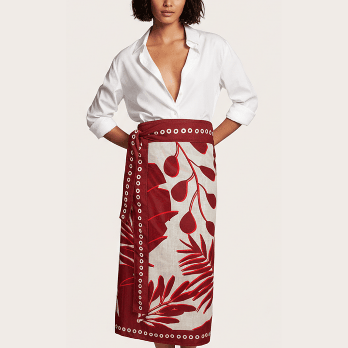 Falda Pareo Selva Roja 2