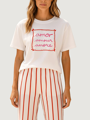 Camiseta Amor Amour Amore