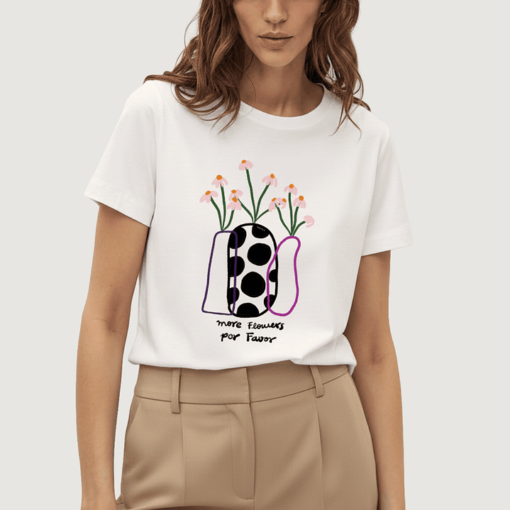 Camiseta More flowers por favor 1