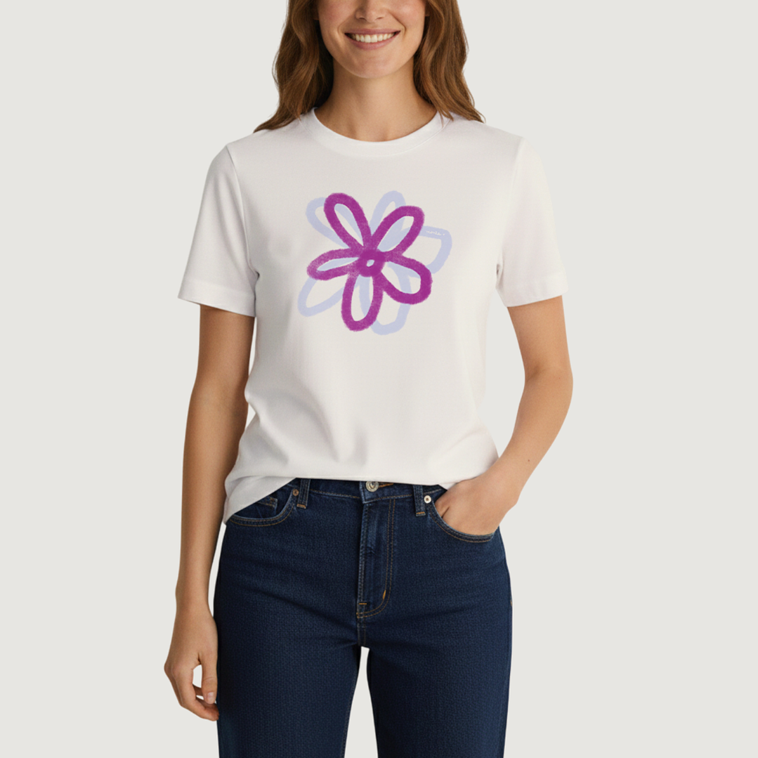 Camiseta Flor spray 1