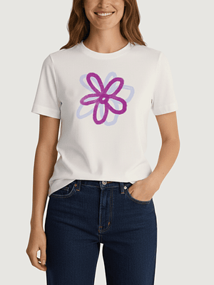 Camiseta Flor spray