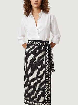 Falda Pareo Zebra blanco y negro