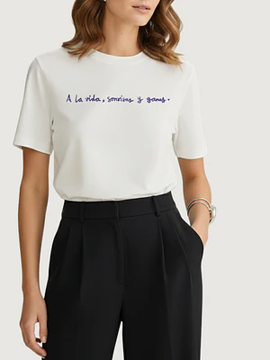 Camiseta A la vida, sonrisas y ganas