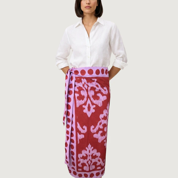Falda Pareo Damask Malva 2