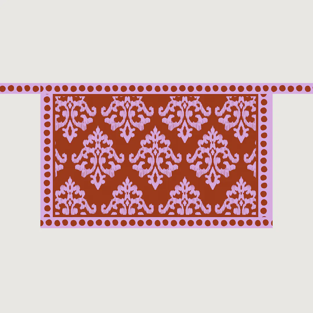 Falda Pareo Damask Malva 3