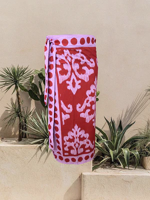 Falda Pareo Damask Malva