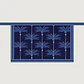 Falda Pareo Palmas Azul - Miniatura 3