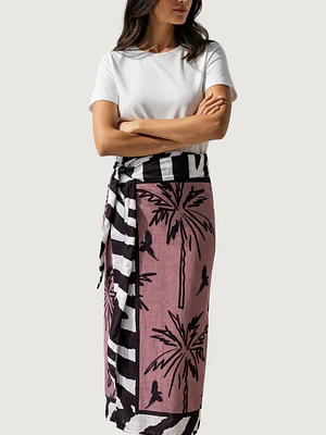 Falda Pareo Huella tropical