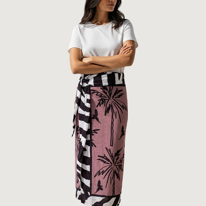 Falda Pareo Huella tropical 2
