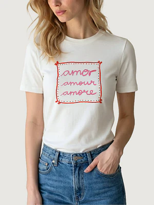 Camiseta Amor Amour Amore