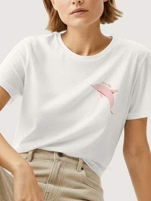 Camiseta Delfín rosado
