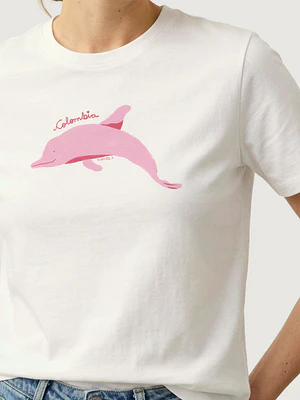 Camiseta Delfín rosado