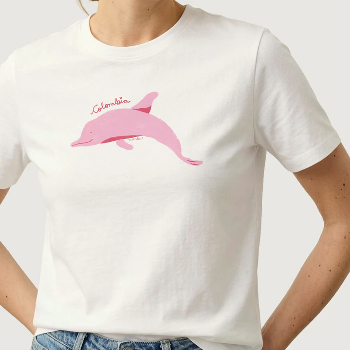 Camiseta Delfín rosado 1