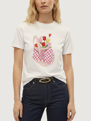 Camiseta Bolsa flores