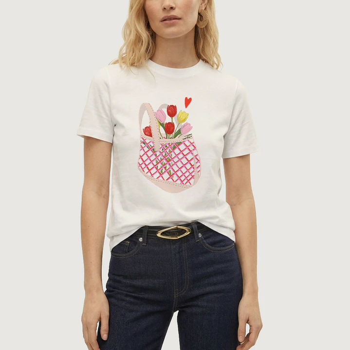 Camiseta Bolsa flores 1