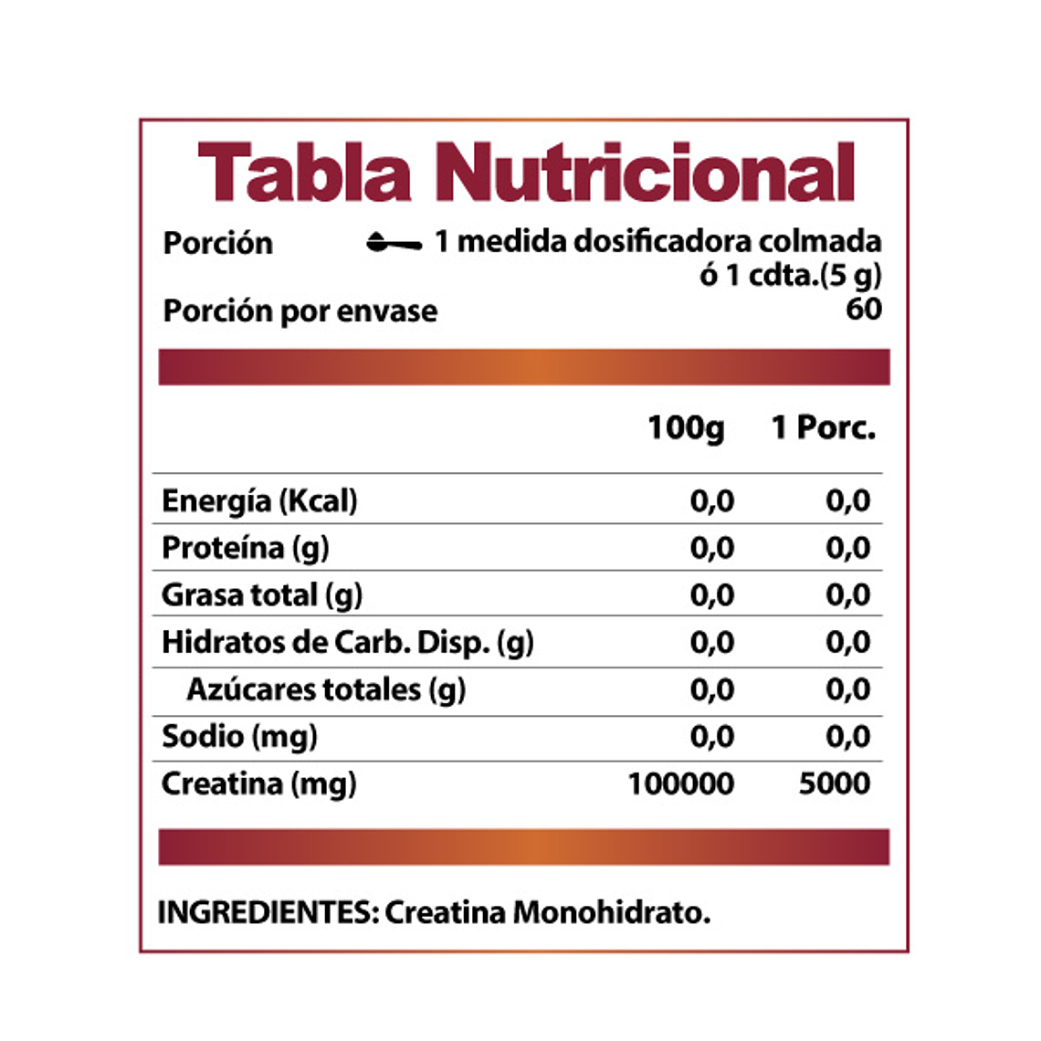 Creatina Monohidrato 300 g (60 servicios) – Winkler Nutrition 2