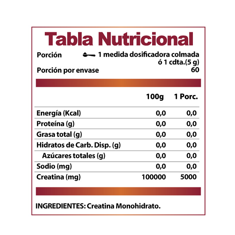 Creatina Monohidrato 300 g (60 servicios) – Winkler Nutrition 2