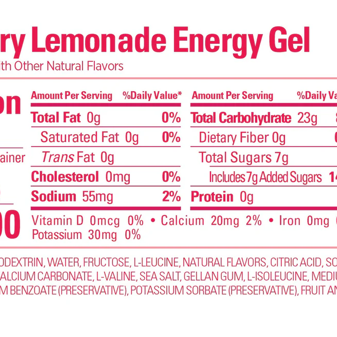 Gel Energy Salty Raspberry/Lemonade (32 grs) - Gu 2