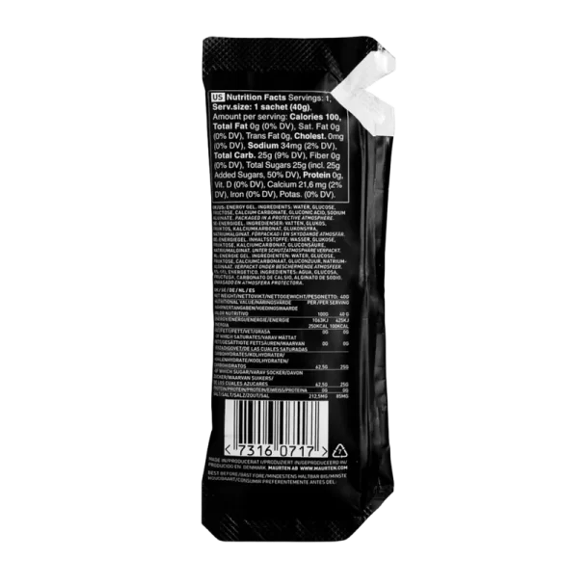 Gel Energético Maurten Gel 100 – Sabor Neutro 40 g (Sin Cafeína) 2