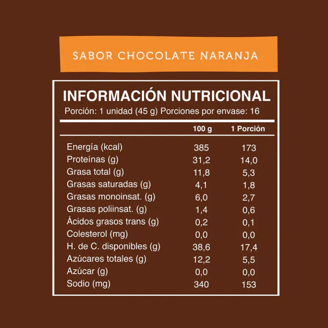 Barra de Proteína Chocolate Naranja Wild Foods 2