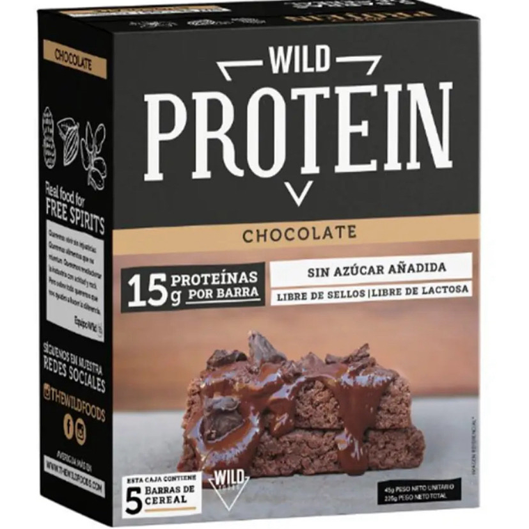 Barras de Proteína Chocolate 5 unidades Wild Foods 1