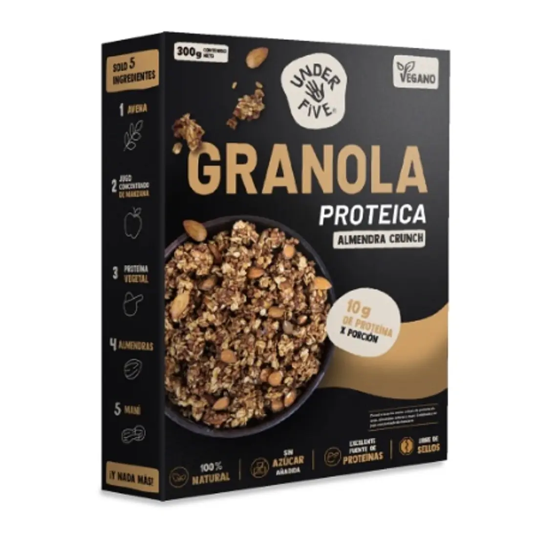 Granola Proteíca ALMENDRA CRUNCH 300 Grs Underfive 1