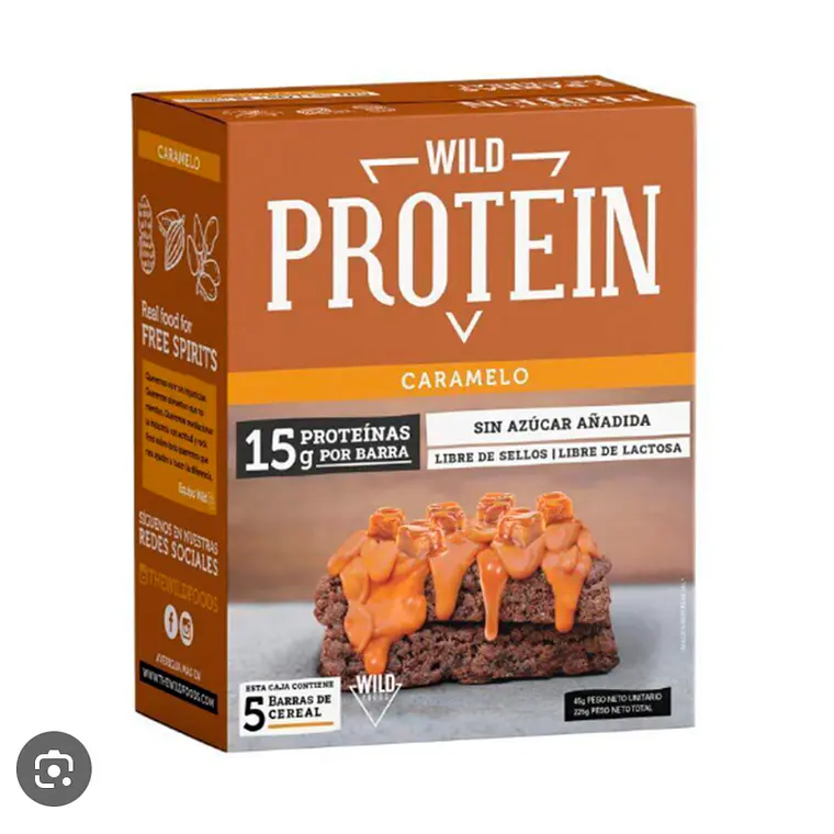 Barras de Proteína Caramelo 5 unidades Wild Foods 1