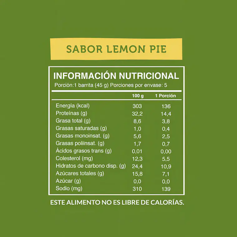 Barras de Proteína Pie de Limon 5 unidades Wild Foods 2