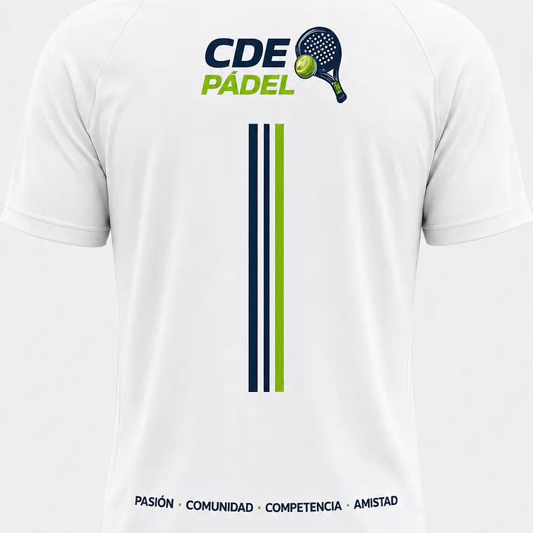 Polera Performance Hombre – CDE Pádel | Blanca 2