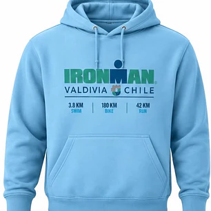 Polerón IRONMAN VALDIVIA 140.6 Unisex | Celeste
