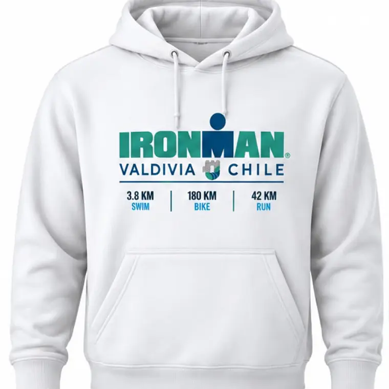 Polerón IRONMAN VALDIVIA 140.6 Unisex | Blanco 1
