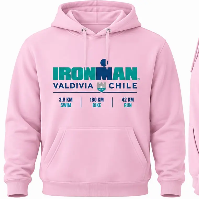 Polerón IRONMAN VALDIVIA 140.6 | Rosado 1