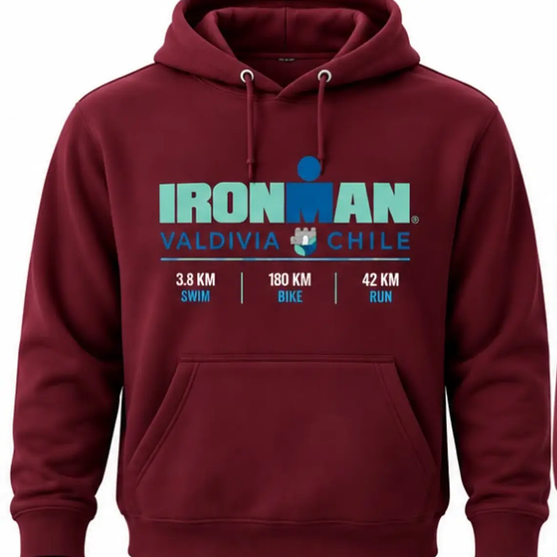 Polerón IRONMAN VALDIVIA 140.6 Unisex | Burdeo Oscuro 1