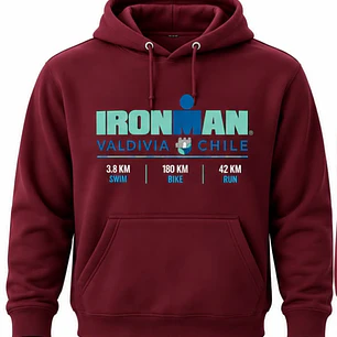 Polerón IRONMAN VALDIVIA 140.6 Unisex | Burdeo Oscuro