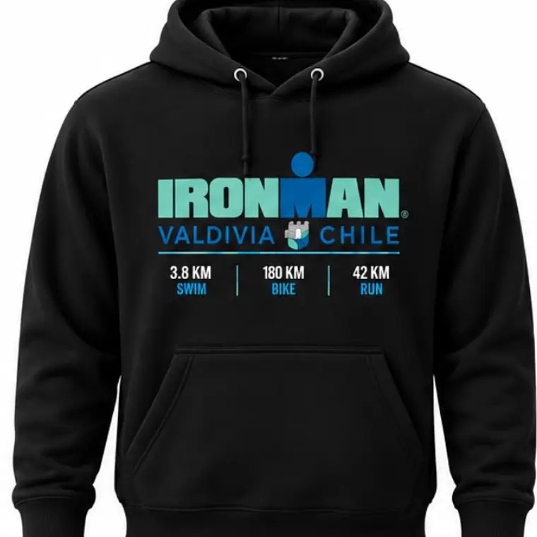 Polerón IRONMAN VALDIVIA 140.6 Unisex | Negro 1