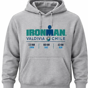 Poleron IRONMAN VALDIVIA 140.6 Unisex | Gris